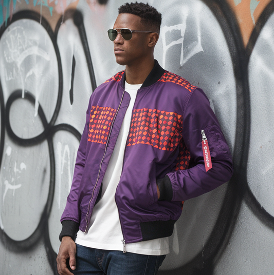Men's African Electric Maasai Bomber Jacket