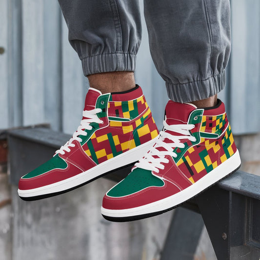 Vibrant Kente Fusion High-Tops