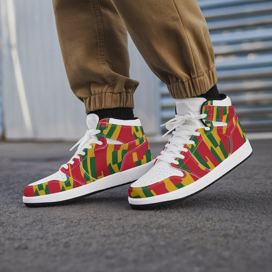Bold Kente High-Top Sneakers