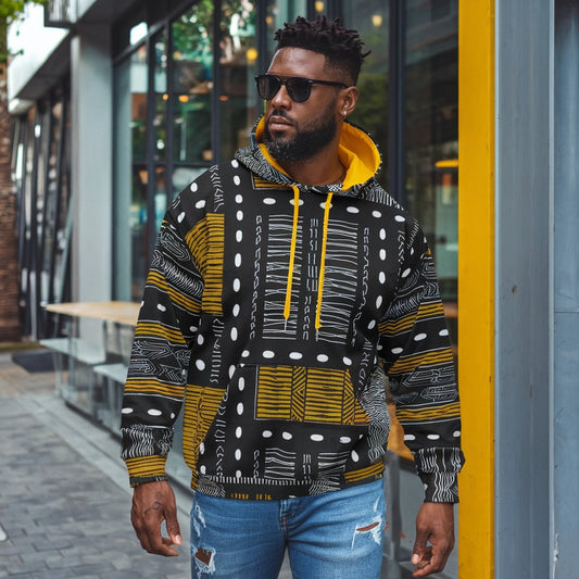Men's African Urban Mudcloth Street Hoodie