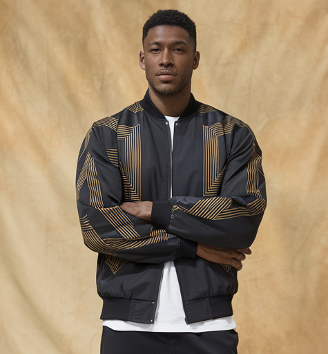 Men's African Nubian Night Bomber Jacket