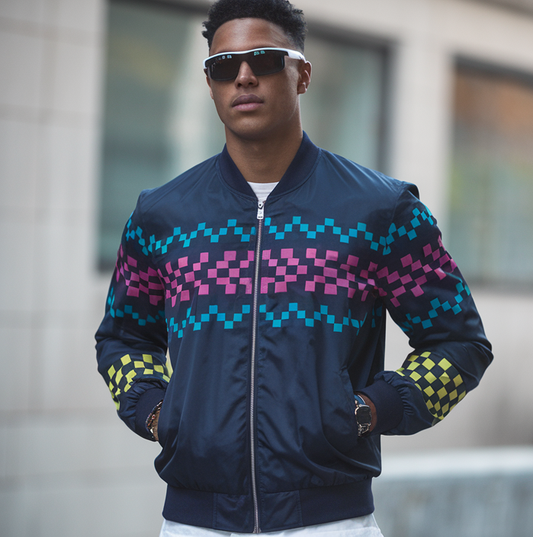 Men's African Pixel Tribe Bomber Jacket 3