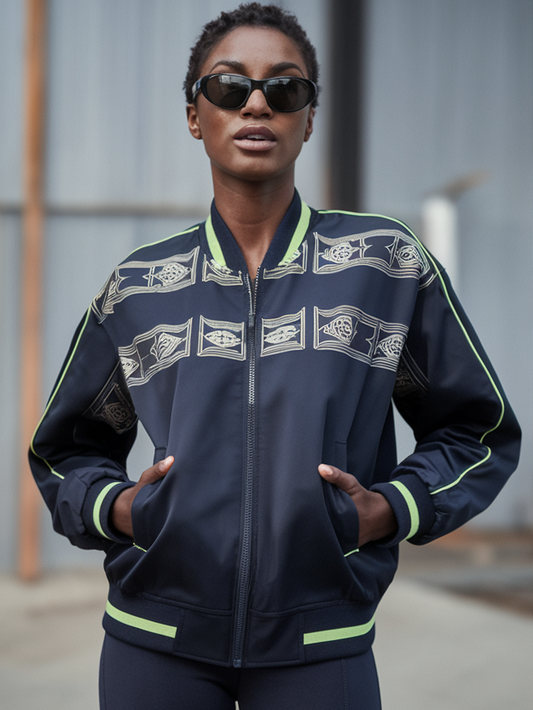 Women's Tribal Circuit Bomber Jacket - 4XL