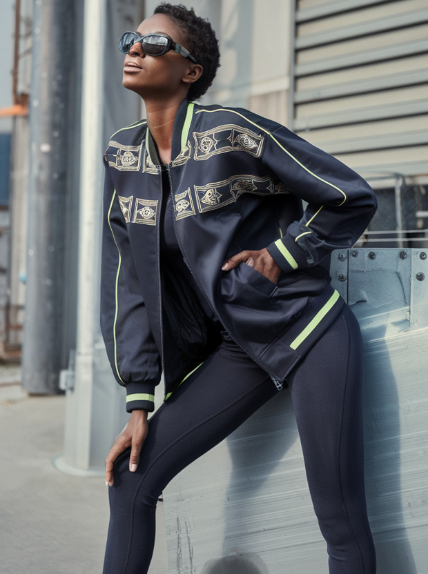 Women's African Tech-Tribal Bomber Jacket