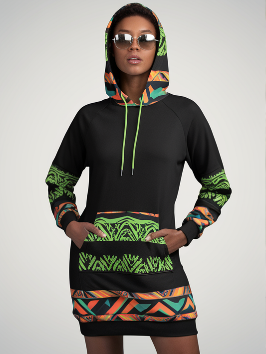 Women's Spectrum Tribe Hoodie Dress - 4XL