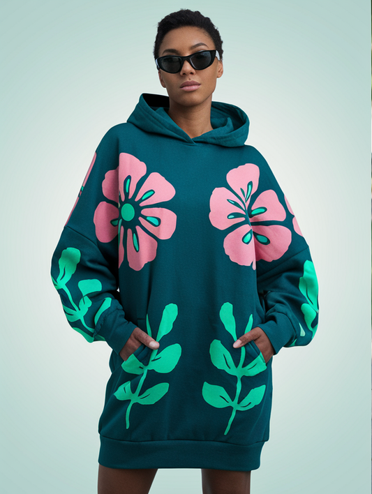 Women's Urban Mirage Hoodie Dress - 4XL